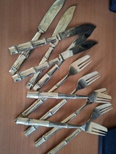 Besteckset teile bambus gebraucht kaufen  Glattbach