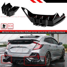 Para 2017-2021 Civic Hatchback Fk4 Fk7 MU estilo difusor traseiro canto lateral enfeite comprar usado  Enviando para Brazil
