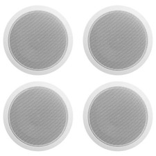 (4) Rockville CCL6T Branco 70V 6" Alto-falantes de Teto Comerciais 4 Restaurante/Escritório, usado comprar usado  Enviando para Brazil