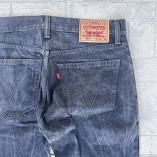 Jeans preto vintage 514 Levi com lavagem louca 32x34 comprar usado  Enviando para Brazil