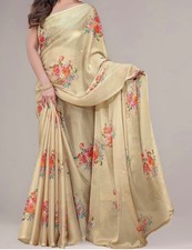 Beige floral saree for sale  COVENTRY