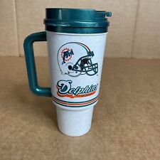 Caneca de plástico vintage Miami Dolphins Whitley com tampa, logotipo, cinza 1997 borda personalizada, usado comprar usado  Enviando para Brazil