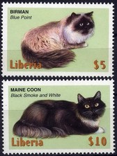 Libéria 1999 Maine Coon & Birman Cats MNH comprar usado Libéria 1999 Maine Coon & Birman Cats MNH comprar usado  Enviando para Brazil