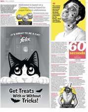 Recorte de jornal Halloween Facts History Zombies Trick or Treat Guy Fawkes comprar usado Recorte de jornal Halloween Facts History Zombies Trick or Treat Guy Fawkes comprar usado  Enviando para Brazil