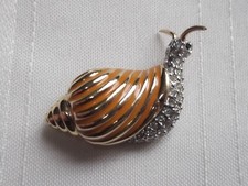 Enamel snail brooch for sale  HAVERHILL