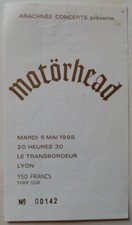 Motorhead ticket billet d'occasion  Saint-Chamond