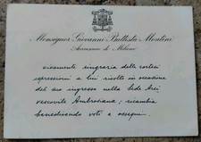 Biglietto papa montini usato  Roma