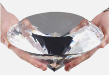 Presentes centrais de casamento peso papel diamante cristal transparente enorme 200 mm, usado comprar usado  Enviando para Brazil