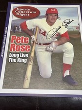 Capa comemorativa assinada por Pete Rose 10,5x12,5 colecionadores esportivos digest ousado comprar usado  Enviando para Brazil