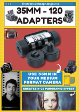 Use 35mm film in medium format camera  (x2 adapters) comprar usado  Enviando para Brazil
