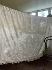 Toalha de mesa antiga linda de seda xale para piano floral damasco vitoriana colcha comprar usado  Enviando para Brazil