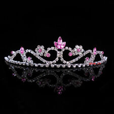 Usado, Tiara feminina tiara rainha formatura casamento princesa cristal rosa bebê 3 cm de altura comprar usado  Enviando para Brazil