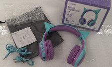 Gorsun Niños Auriculares Bluetooth Auriculares Inalámbricos Portátil para Niños Púrpura Gato. segunda mano  Embacar hacia Mexico