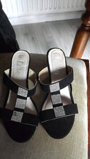 Ladies black suede for sale  FERRYHILL