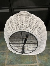 White wicker basket for sale  WELWYN