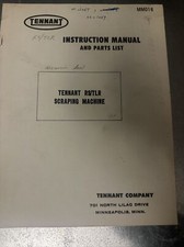 Máquina de raspar piso Tennant RS TLR peças de instruções manual de serviço livraria comprar usado  Enviando para Brazil