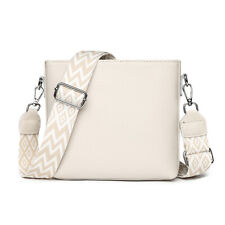 DE* Genuine Leather Shoulder Bag Soft Crossbody Bag Satchel Purse for Women (Whi comprar usado  Enviando para Brazil