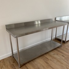 stainless steel prep table bench for sale  TRURO