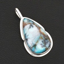 Pingente de pedra preciosa opala dendrita feito à mão acabamento alto joia presente 2" AP-36116, usado comprar usado  Enviando para Brazil