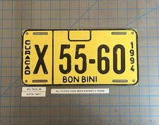 Matrícula de Curazao 1994 - X 55-60 - vehículo comercial Bon Bini negro sobre amarillo segunda mano  Embacar hacia Mexico