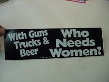 Vtg bumper sticker for sale  Santa Rosa