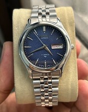 Usado, Relógio masculino Seiko automático 17 joias mostrador azul grão dia/data Japão cal.6309 comprar usado  Enviando para Brazil