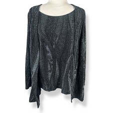 Usado, Blusa Vintage Glitter Brilhante Feminina Tamanho 14W EUA Glam Gala Formal Anos 90 Fabricada nos EUA comprar usado  Enviando para Brazil