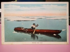 Alaska Esquimal y Kiak Kayak Canoa Nativo América Barco Peces  segunda mano  Embacar hacia Mexico