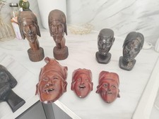 Sculptures masques bois d'occasion  Calmont