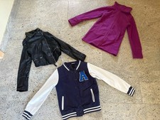 Collegejacke fleecejacke leder gebraucht kaufen  Heyerode