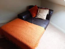 Brown leather chaise for sale  HARROGATE
