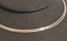 Lindo colar de corrente Omega de prata esterlina 16" 4mm marcado 925 Itália  comprar usado  Enviando para Brazil