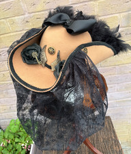 Beige black wool for sale  PETERBOROUGH