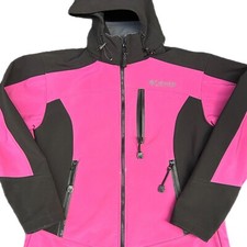 Usado, Jaqueta feminina Columbia comprimento médio rosa/preta com capuz quebra-vento tamanho médio comprar usado  Enviando para Brazil
