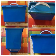 Valigetta plastica blu usato  Bologna