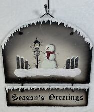 Cabide de parede placa ardósia boneco de neve Season’s Greetings 13,5” X 13” comprar usado  Enviando para Brazil