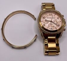 Relógio cronógrafo Michael Kors MK-5263 tom ouro rosa 39 mm com pulseira, usado comprar usado  Enviando para Brazil