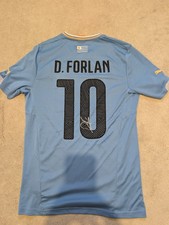 Camisa estampada autografada por Diego Forlan Uruguai, usado comprar usado  Enviando para Brazil