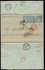 España - Edi o 81 (3) - 1866 - Envuelta de Gibraltar a Francia Mat Rueda Carreta, usado comprar usado  Enviando para Brazil