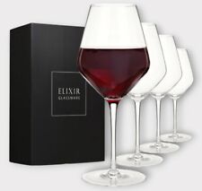  Juego de 4 copas de vino grandes sopladas a mano elixir cristal premium - 22 oz, transparente segunda mano  Embacar hacia Mexico