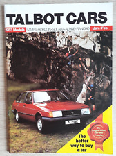 Talbot range brochure for sale  BOURNE