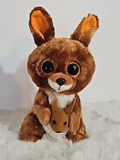 TY Beanie Boos 10" Canguru e Joey Olhos Brilhantes "Kipper" Pelúcia de Feijão Marrom comprar usado  Enviando para Brazil