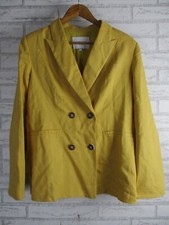 Jaqueta feminina Madison the Label blazer botão frontal GG amarelo mostarda, usado comprar usado  Enviando para Brazil