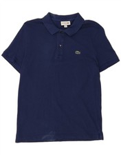 Usado, Camisa polo masculina slim fit LACOSTE tamanho 4 média azul marinho algodão AN01 comprar usado  Enviando para Brazil