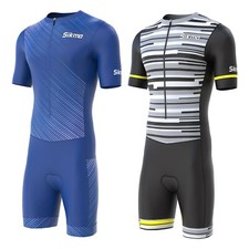 Terno triatlo masculino ciclismo corrida compressão natação tri skinsuit acolchoado em gel, usado comprar usado  Enviando para Brazil