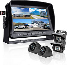 Gravador de vídeo DVR monitor quádruplo 9" 4 x câmera CCD 32GB para sistema de van ônibus caminhão comprar usado  Enviando para Brazil
