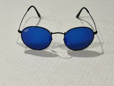 ÓCULOS DE SOL REDONDO RAY-BAN RB3447 armação preta/lente espelhada azul comprar usado  Enviando para Brazil
