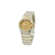 Omega Two-Tone Constellation relógio feminino diamante 23mm ref 1267.10.00 #W112-1, usado comprar usado  Enviando para Brazil