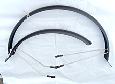 Usado, Conjunto de para-lamas 700c cetim preto plástico cobertura total 48mm de largura comprar usado  Enviando para Brazil