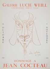 Jean cocteau visage d'occasion  Paris XII